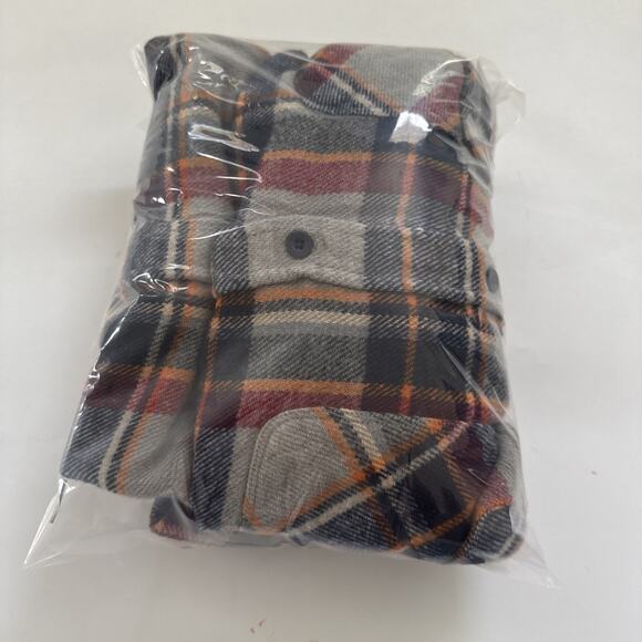 Brixton Men's Plaid Shirt Long Sleeve Button Size XXL Mid Weight Skater 90s Y2K - Picture 8 of 8